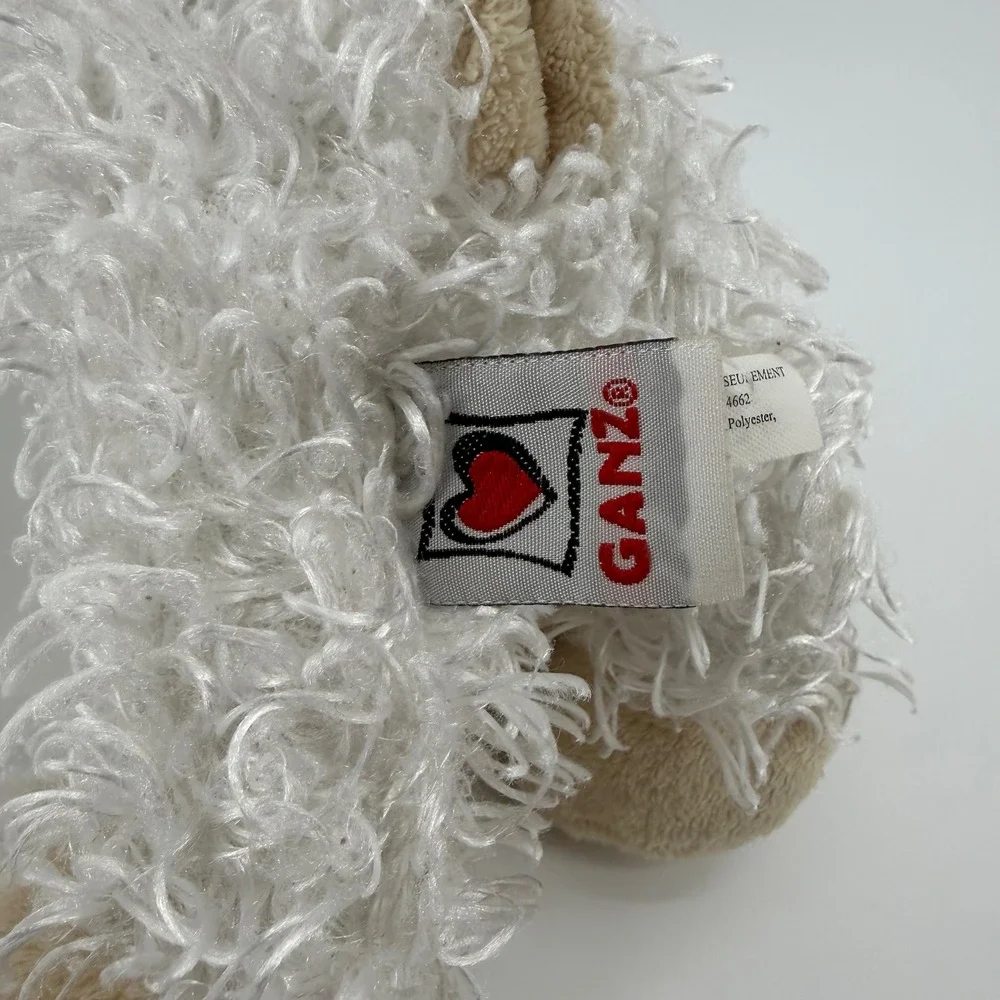 Ganz Webkinz Lamb HM201 White Shaggy Sheep Plush Stuffed Animal Toy